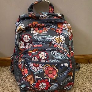 Vera Bradley Backpack gray/blue/white/pink